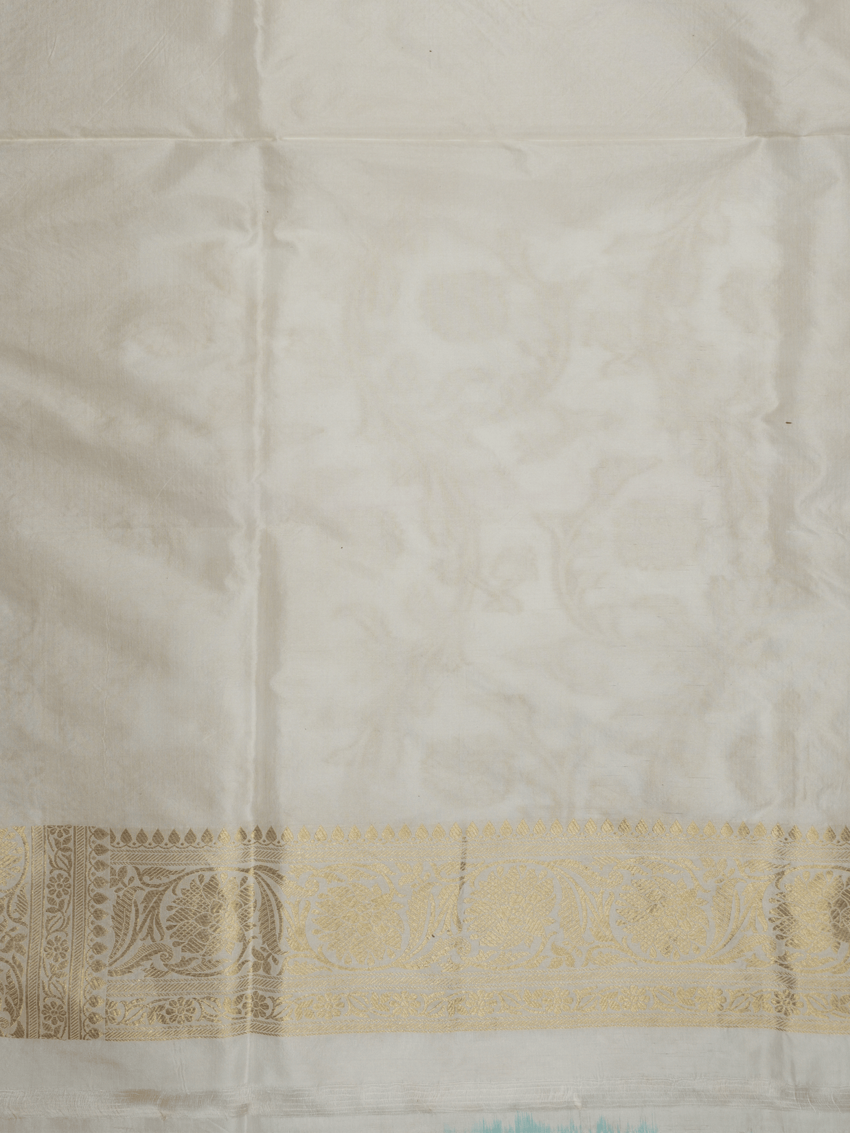 Pure Katan Silk Zari Jaal Patola Banarasi Saree - White