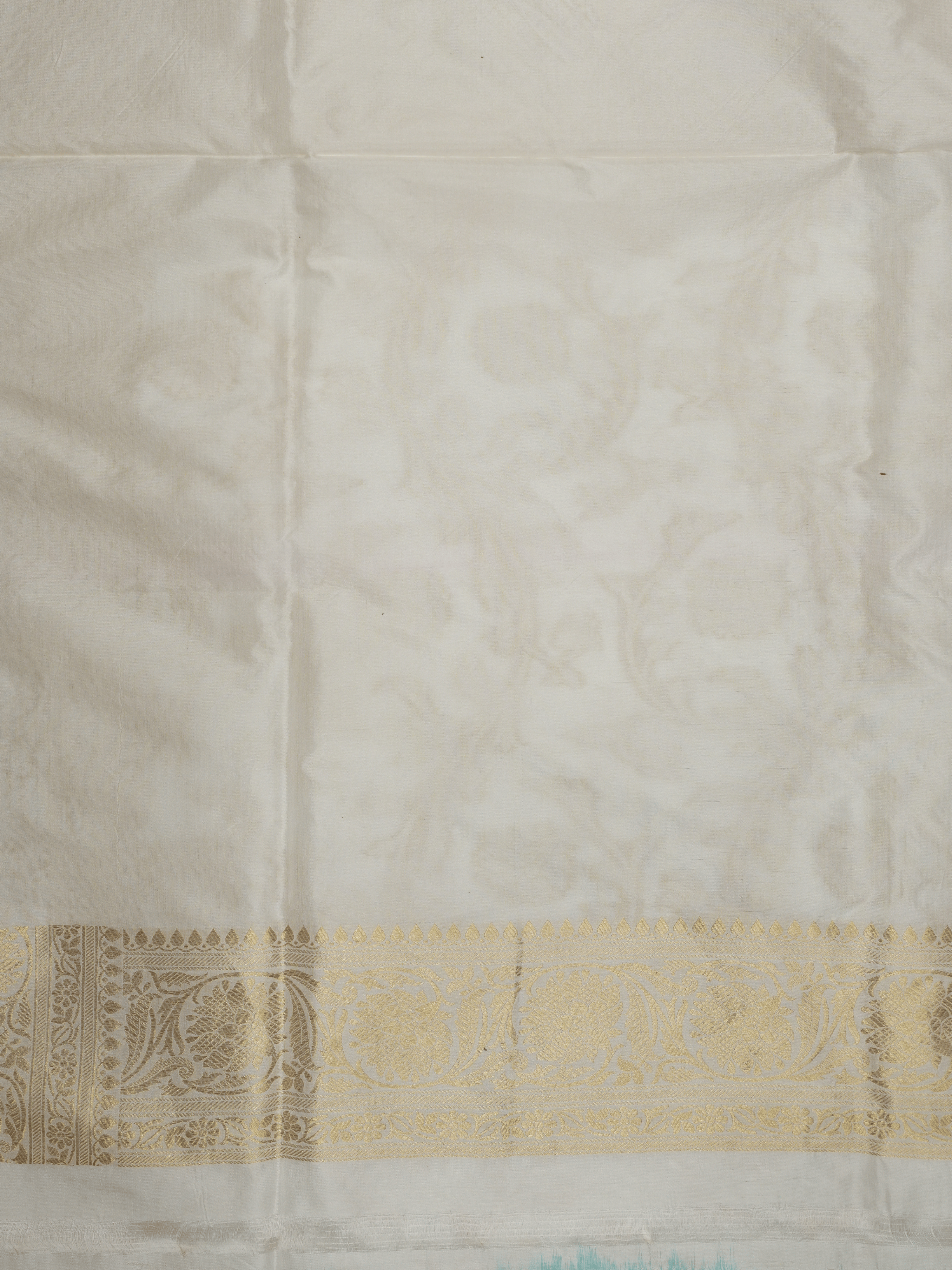 Pure Katan Silk Zari Jaal Patola Banarasi Saree - White