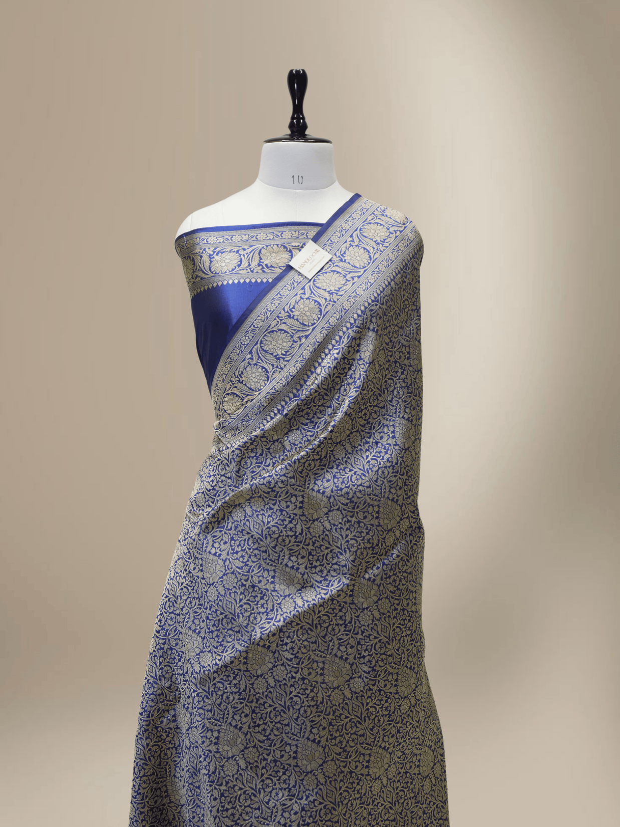 Pure Katan Silk Zari Tanchui Brocade Banarasi Saree - Royal Blue
