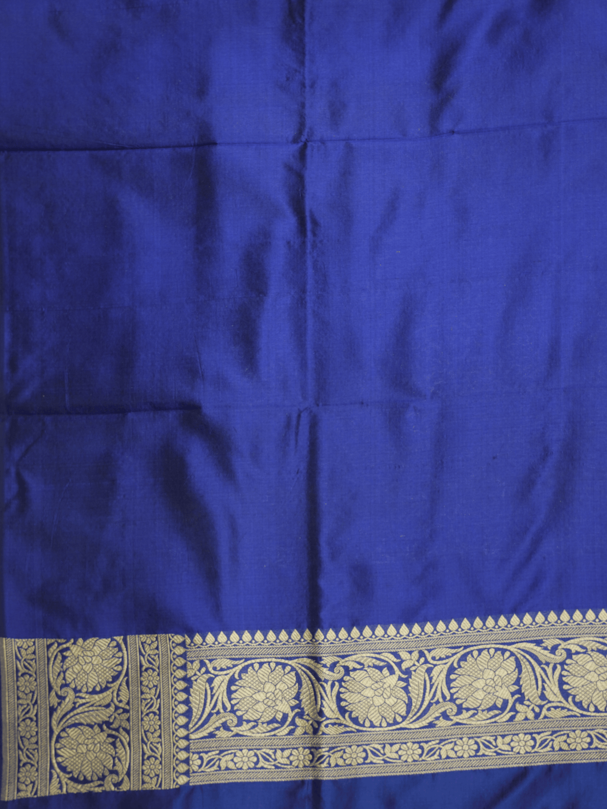 Pure Katan Silk Zari Tanchui Brocade Banarasi Saree - Royal Blue