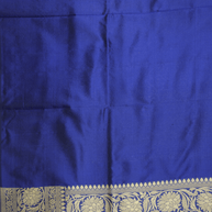 Pure Katan Silk Zari Tanchui Brocade Banarasi Saree - Royal Blue