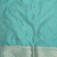 Pure Katan Silk Banarasi Sarees With Rupa Sona Mina Work - Sea Green
