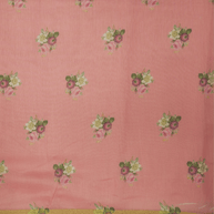 Pink Colour Cotton Digital Print sarees with Skirt Chikankaari work