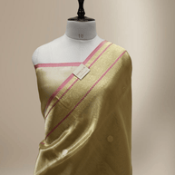 Gold Pure Tissue Silk Ropa Sona Kadiyal Booti Handloom Banarasi sarees