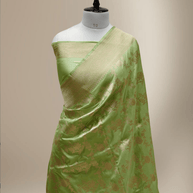 Mehendi Green Pure Katan Silk Banarasi Saree