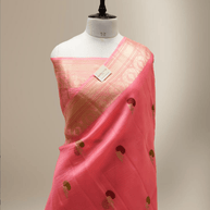Light Pitch Colour Pure Kadwa Kora Silk Banarasi Saree with Multi Resham Boota