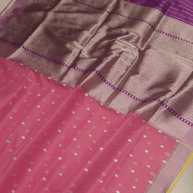 Pink Pure Kora Silk Sona Booti Kadua Motif Handloom Banarasi sarees