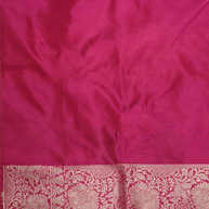 Pure Katan Silk Banarasi Sarees With Multi Colour Mina Work - Rani
