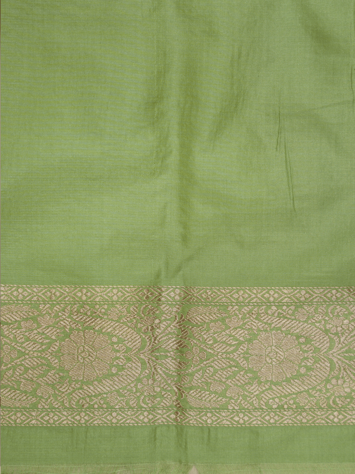 Mehendi Green Pure Katan Silk Banarasi Saree
