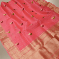 Light Pitch Colour Pure Kadwa Kora Silk Banarasi Saree with Multi Resham Boota