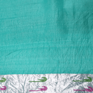 Pure Tussar Georgette Brocade Silk Bananasi Saree - Sea Green