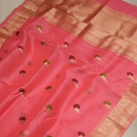 Light Pitch Colour Pure Kadwa Kora Silk Banarasi Saree with Multi Resham Boota