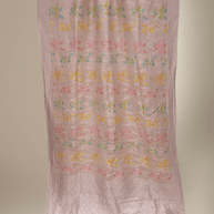 Pure Tussar Georgette Brocade Silk Bananasi Saree - Natural Cream
