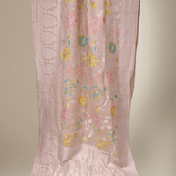 Pure Tussar Georgette Brocade Silk Bananasi Saree - Natural Cream