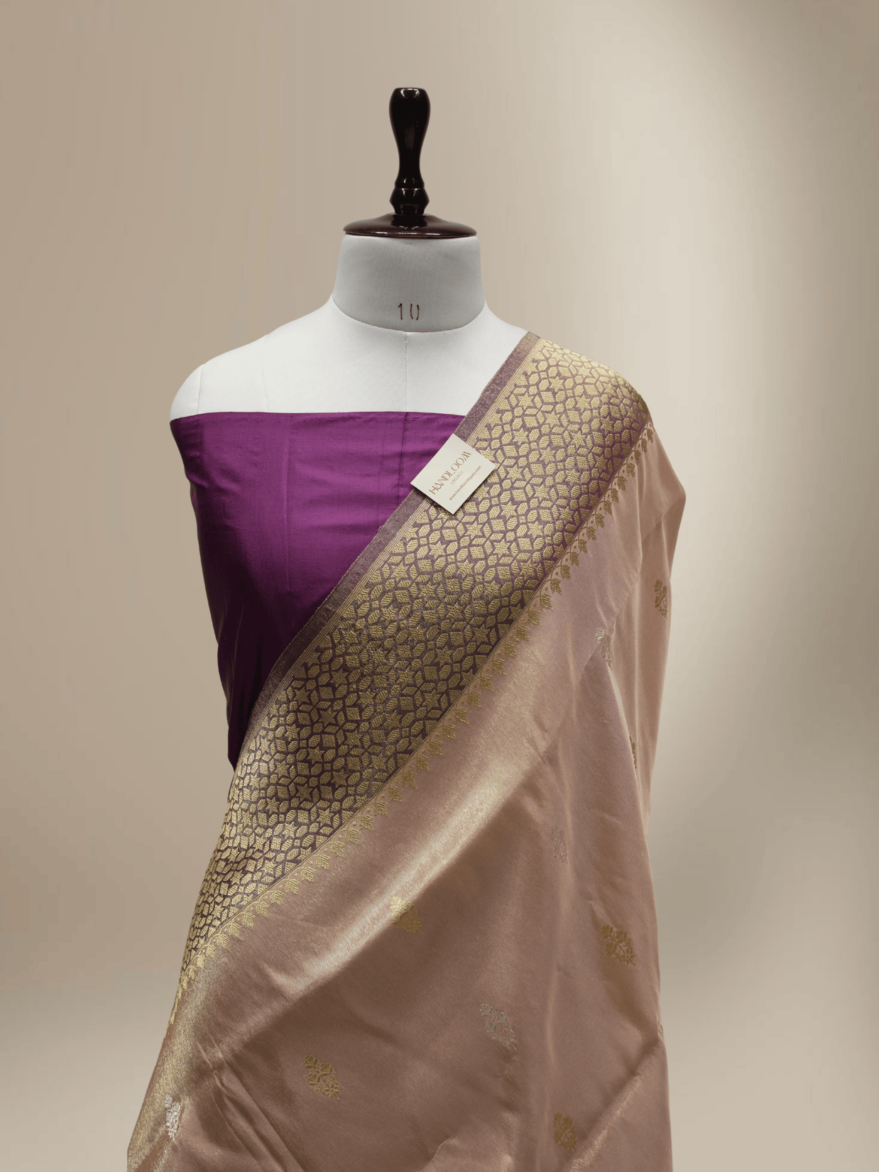 Rose Gold Pure Tissue Silk Ropa Sona Kadiyal Booti Handloom Banarasi sarees