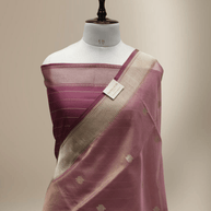 Pink Gold Pure Tissue Silk Ropa Sona Kadiyal Booti Handloom Banarasi sarees