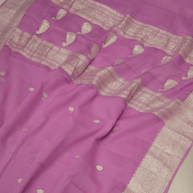 Pure Georgette kadua Banarasi Handloom Saree - Levender