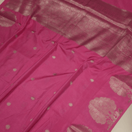 Pink Colour Fancy Katan Silk Banarasi Saree with  Jaqart Boluse