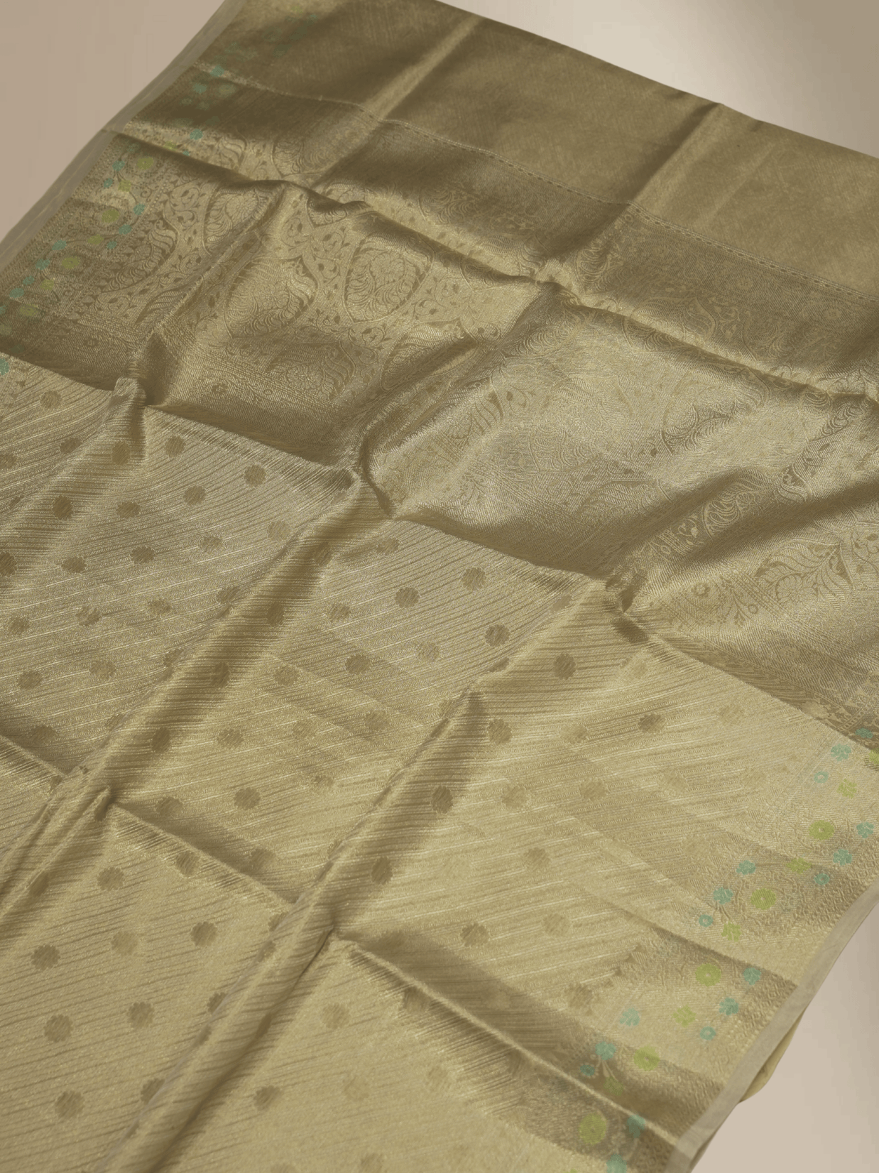 Tassar Colour Fancy Tissue Brocate Banarasi Saree with Jaqart Blouse