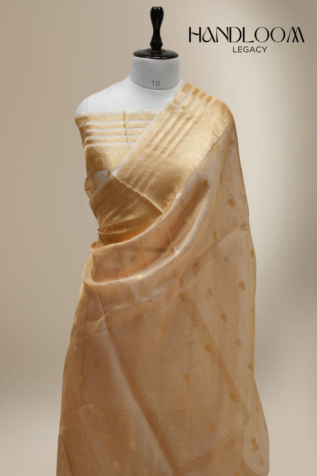 Pure Tissue silk Handloom Banarasi sarees with Sona Roopa Motifs