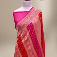 Rangkat Khaddi Georgette Handloom Banarasi Saree