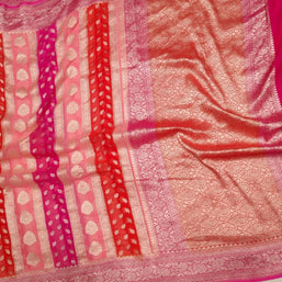 Rangkat Khaddi Georgette Handloom Banarasi Saree